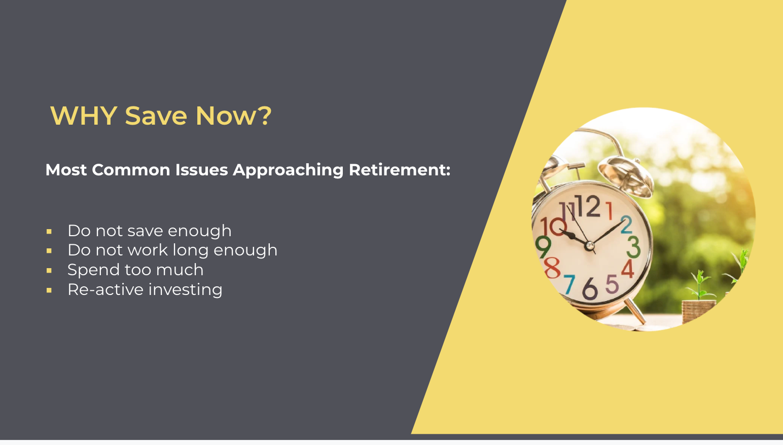 Planning Today For Tomorrow (Steps To Avoid Running Out of Money) 45+ - Member Access