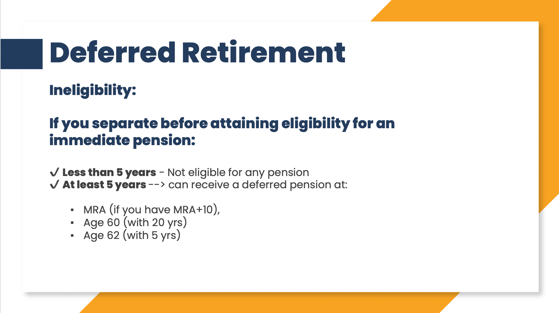 Leaving Federal Service Early