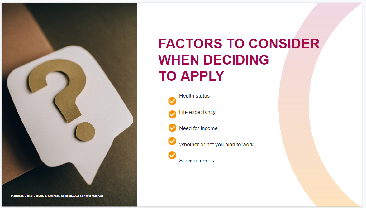 Maximize Social Security - Minimize Taxes Membership Access