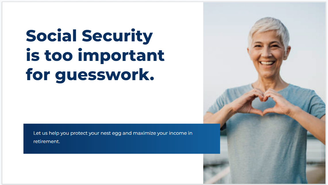 Social Security Planning (Planning for Income) - Member Access